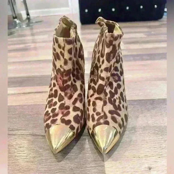Shoedazzle Women Leopard Bootie Boots Size 7 - Picture 5 of 10